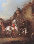 unknow artist Cavaliers halted at a farrier oil painting picture wholesale